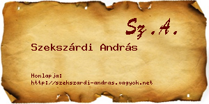 Szekszárdi András névjegykártya