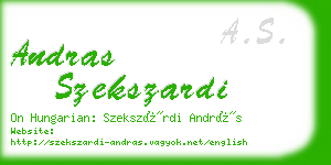 andras szekszardi business card